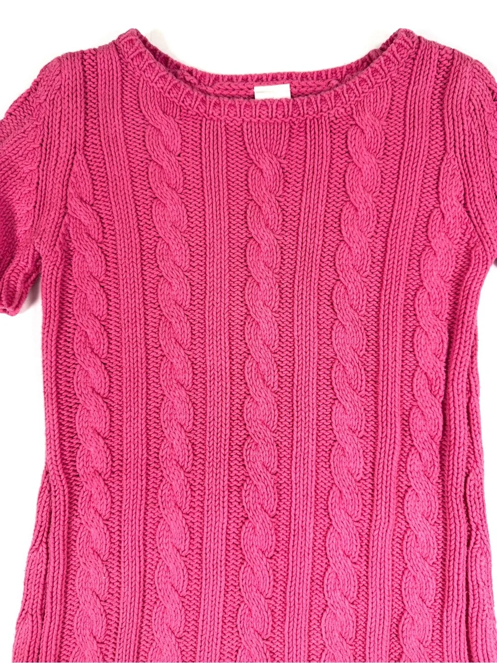GYMBOREE Girls Cable Knit Sweater Dress 6 2009 Star Button Preppy Cottagecore